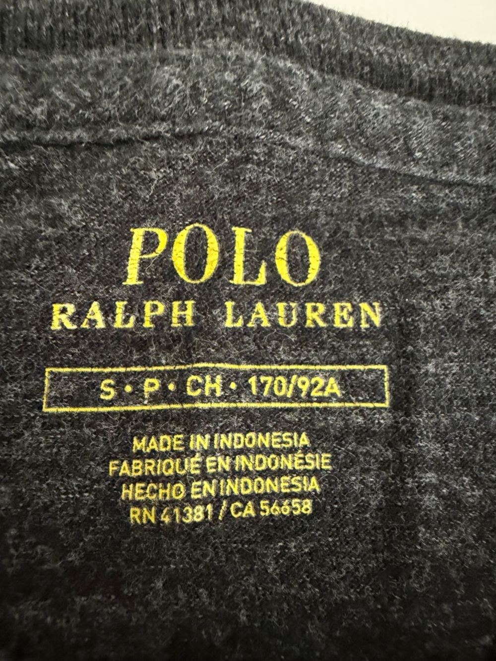 POLO RALPH LAUREN Gray Classic Pony Logo Crewneck T-Shirt Casual Essential size - Picture 4 of 7